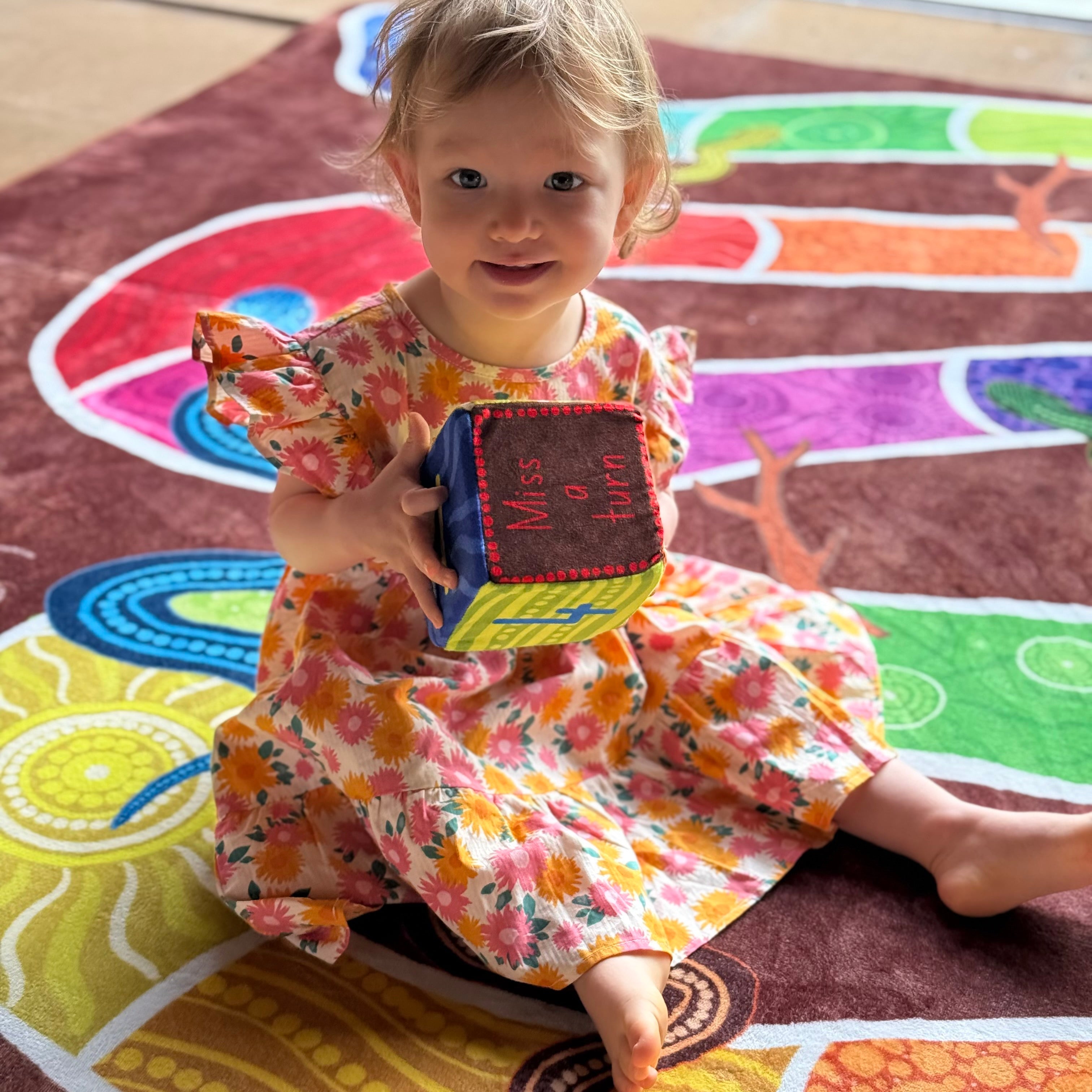 Serpents and Sticks Rug Game with soft Dice