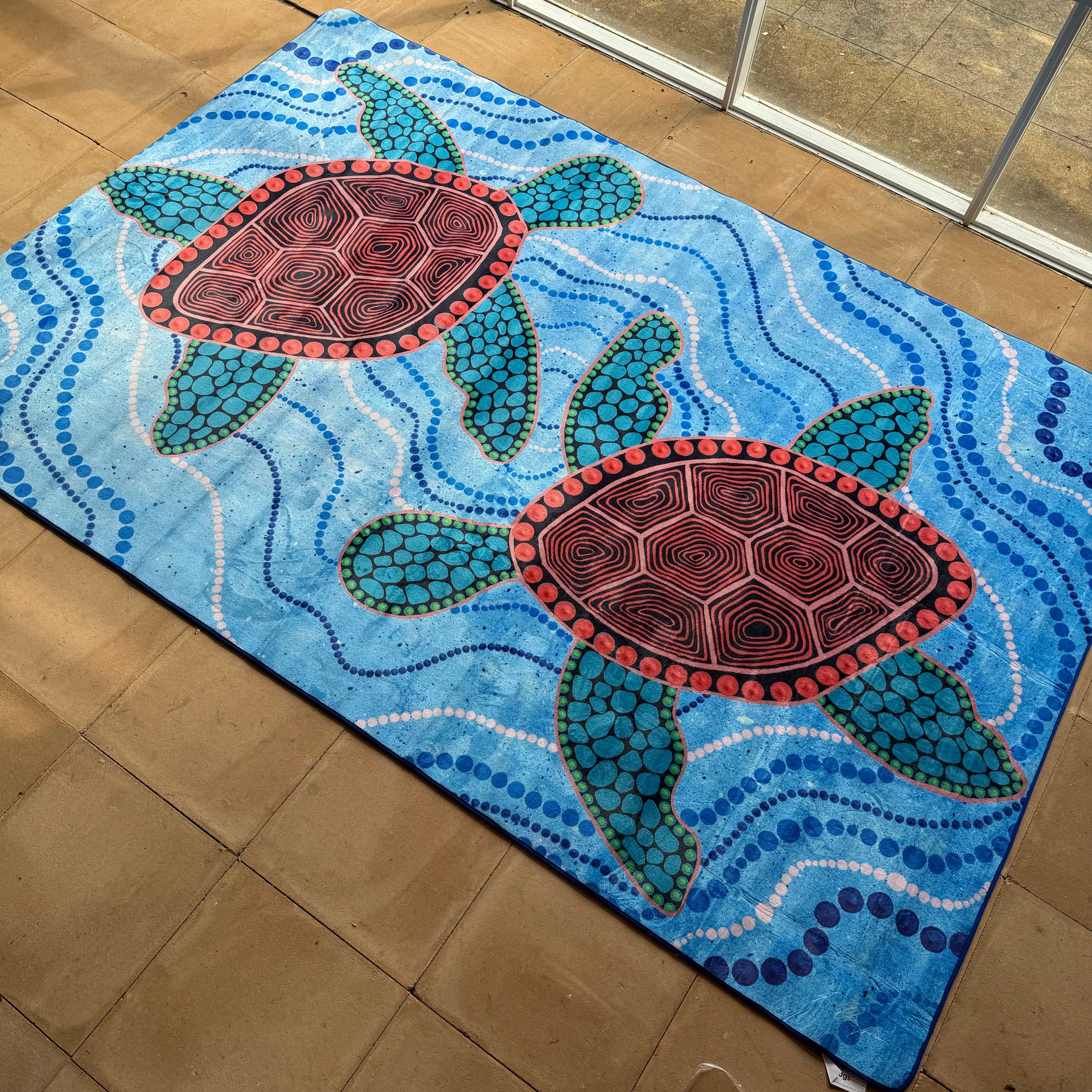 Turtles Dreaming Indigenous Rug